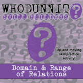Domain & Range of Relations Whodunnit Activity - Printable
