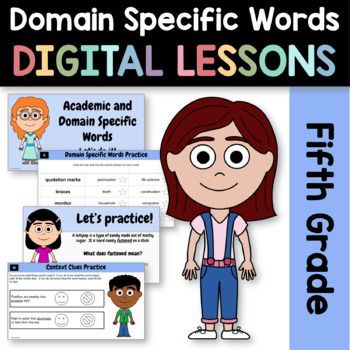 Preview of Domain Specific Words Context Clues Informational Texts 5th Grade Google Slides