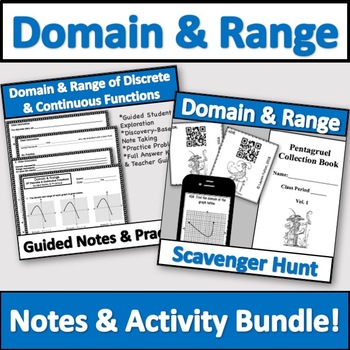 Preview of Domain and Range Activity and Notes Bundle