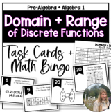 Domain and Range - Algebra 1 Task Cards and Math Bingo