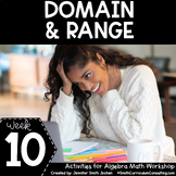 Domain and Range - Algebra Math Workshop Math Stations Gam
