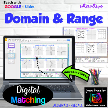 Preview of Domain and Range Digital Match Up 