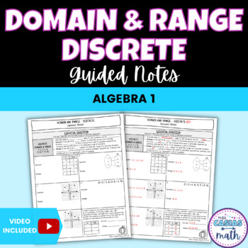 Preview of Domain and Range Discrete Guided Notes Lesson Algebra 1