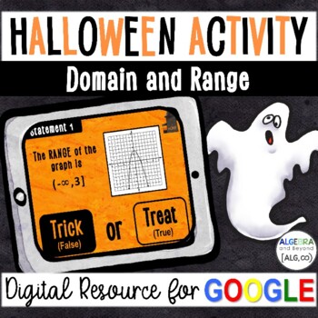 Preview of Domain and Range | Error Analysis | Halloween Digital Activity