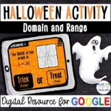 Domain and Range | Error Analysis | Halloween Digital Activity