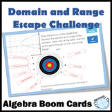 Domain and Range Escape Boom Cards