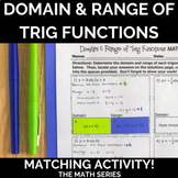 Domain and Range For Trigonometric Functions