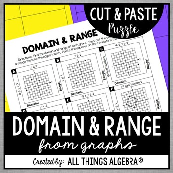 domain and range puzzle, please I need D, E, and J. ​ 