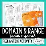 Domain and Range (From a Graph) | Peel & Stick Activity