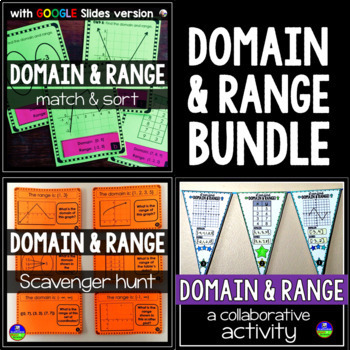 Preview of Domain and Range mini-bundle