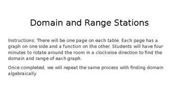 Preview of Domain and Range Stations