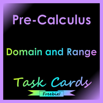 Preview of Domain and Range Task Cards Freebie