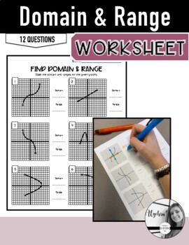 Preview of Domain and Range Worksheet 