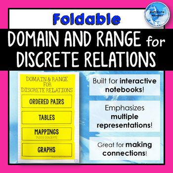 Preview of Domain and Range for Discrete Relations FOLDABLE