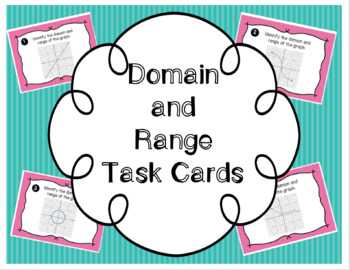 Preview of (FREE) Domain and Range of a Graph Task Cards