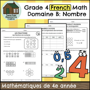 Preview of Domaine B: Nombre (Grade 4 Ontario FRENCH Math)
