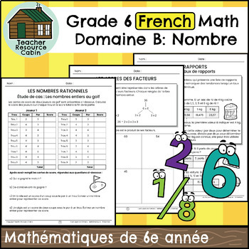 Preview of Domaine B: Nombre (Grade 6 Ontario FRENCH Math)