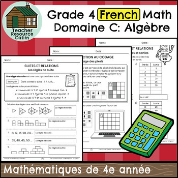 Preview of Domaine C: Algèbre (Grade 4 Ontario FRENCH Math)