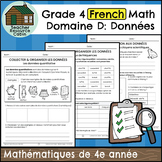Domaine D: Données (Grade 4 Ontario FRENCH Math)