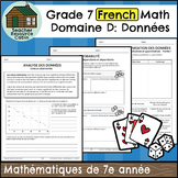 Domaine D: Données (Grade 7 Ontario FRENCH Math)