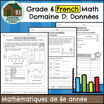 Preview of Domaine D: Données cahier (Grade 6 Ontario FRENCH Math)