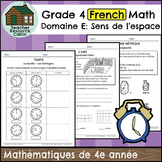 Domaine E: Sens de l'espace (Grade 4 Ontario FRENCH Math)