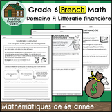 Domaine F: Littératie financière (Grade 6 Ontario FRENCH Math)