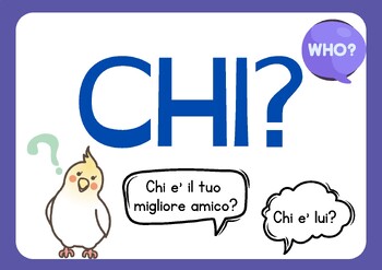 Preview of Domande - Questions words in Italian