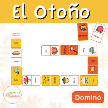 Preview of Dominó del Otoño | Autumn dominoes game in Spanish