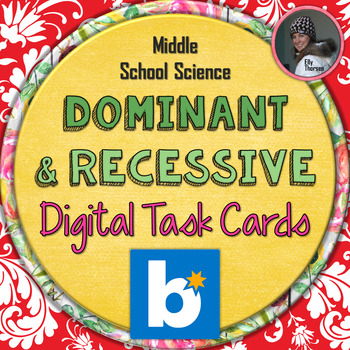 Preview of Dominant and Recessive Alleles Genetics Digital Task Cards BOOM Deck