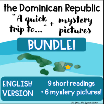 Preview of Dominican Republic ENGLISH VERSION Reading AND Color By Number BUNDLE