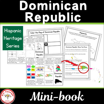 Preview of Dominican Republic Mini Book | Hispanic Heritage Series