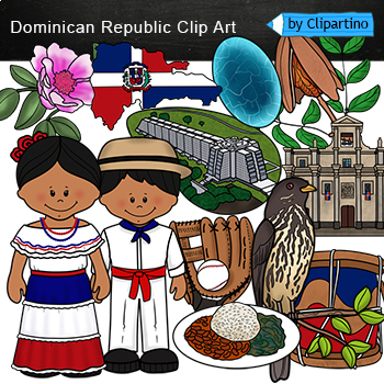 Preview of Dominican Republic clip art Commercial use
