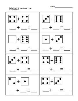 Domino Addition 1-10 by Namhee Beck | Teachers Pay Teachers