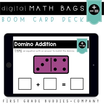 Preview of Domino Addition Digital Math Center | OA Standards | Boom Cards