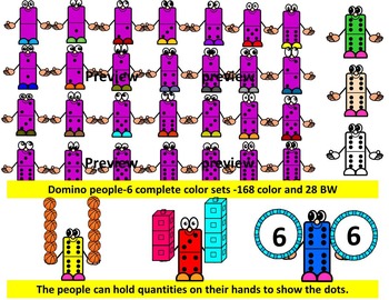 Dominoes Clipart- Dominoes cartoon Clipart- commercial use | TpT