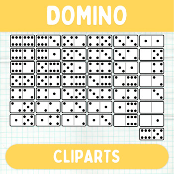 Preview of Domino Cliparts - Printable Math Graphics Set - Commercial Use