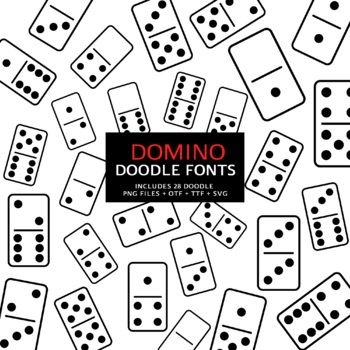 Preview of Domino Doodle Fonts, Instant File otf, ttf Font Download, Digital Domino Font