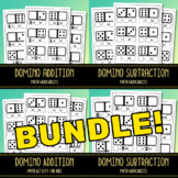 Domino Early Addition & Subtraction Worksheets - Adding & 