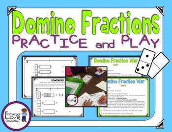 Preview of Domino Fractions Math Station FREEBIE
