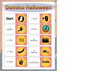 Preview of Domino "Halloween" German | Deutsch