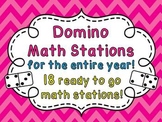 Dominoes Math Centers NO PREP Math Games (Entire Year Set 
