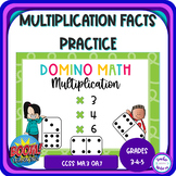 Domino Math Multiplication Facts Practice for 3, 4, and 6 