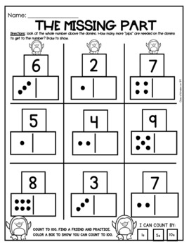 Domino Math Worksheets: Composing and Decomposing Numbers by Class of