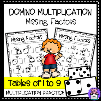 Preview of Domino Multiplication Practice Missing Factor - Math Facts