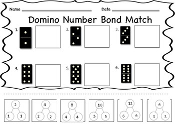 Domino Number Bond Match by Inspire Daily | Teachers Pay Teachers