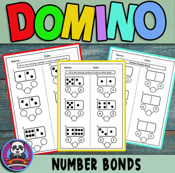 Preview of Domino Number Bond Math Activity  - dominoes 1-10 - Math Activity - Printable