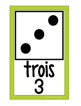 Domino Number Cards 1-20 French Version by Maria Gavin | TpT