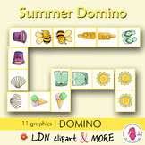 SUMMER DOMINO game, easy prep! A fun learning activity, pr