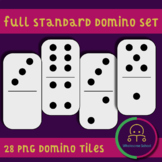Domino Tiles Set | 28 .png Images | Digital Assets for Edu